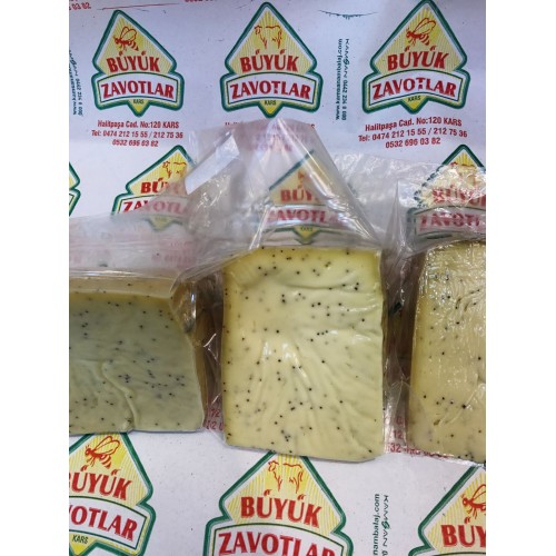 Olgunlaştırılmış Haşhaşlı Kaşar Şirden Mayalı 500 gr Olgunlaştırılmış Haşhaşlı Kaşar Şirden Mayalı 500 gr